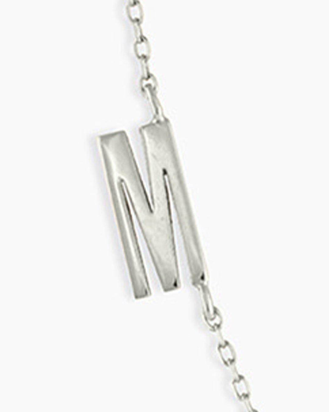 white gold initial necklace