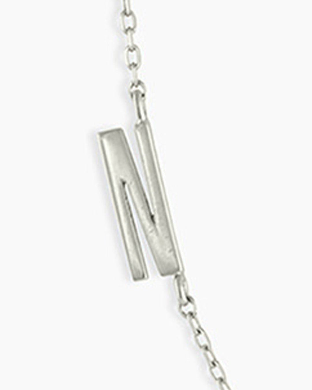 white gold initial necklace