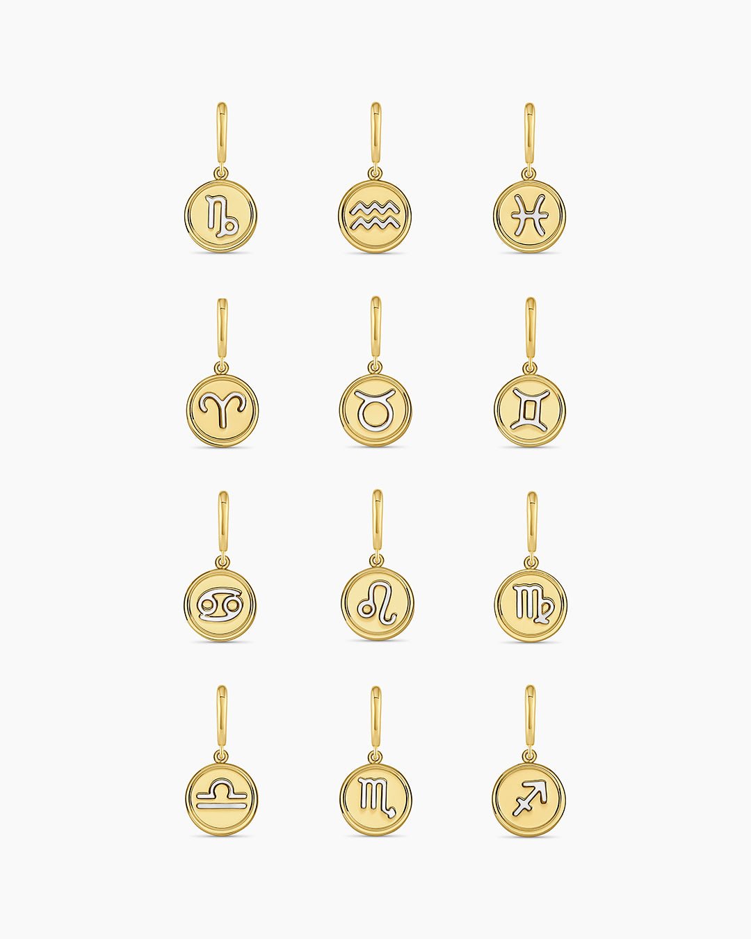 18k gold plated zodiac charms