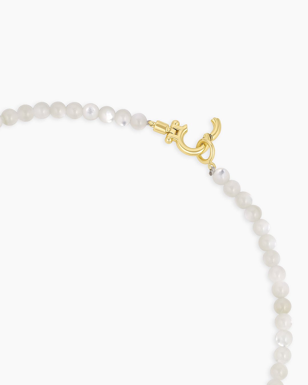 Carter Gemstone Necklace || option::18k Gold Plated, Mother of Pearl