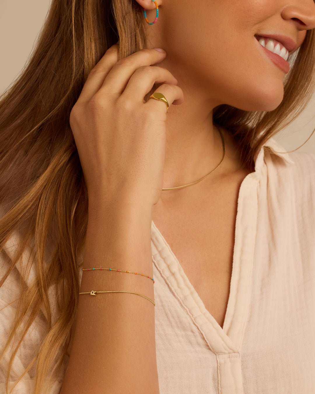 Capri Bracelet || option::18k Gold Plated, Miami || set::capri-bracelet-miami-stl