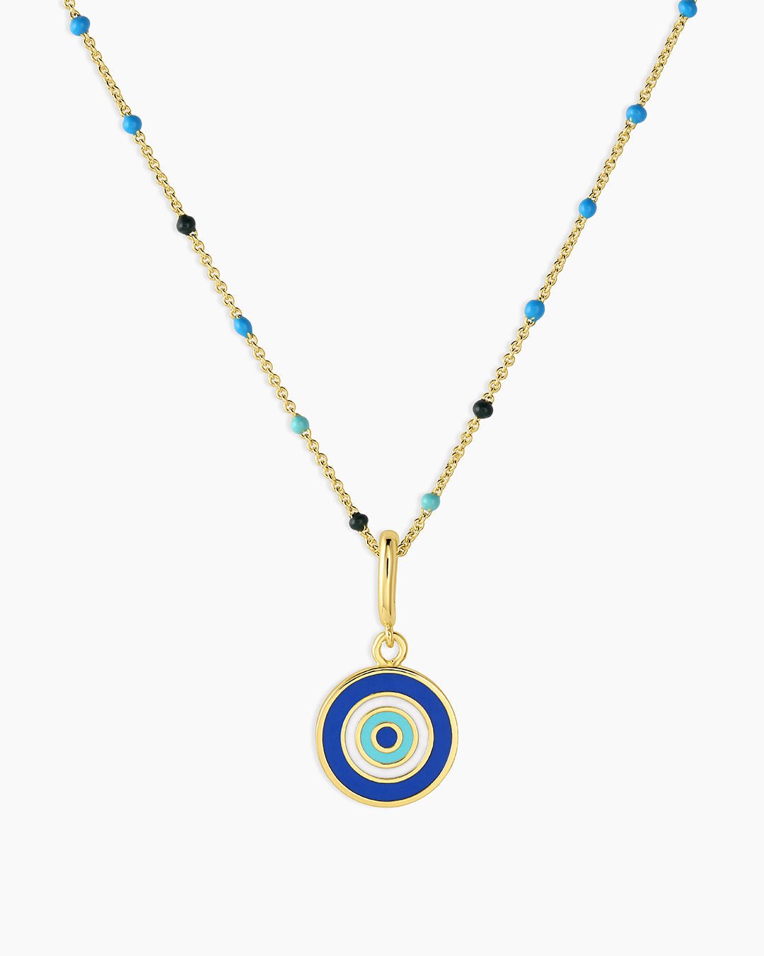 Evil Eye Capri Necklace || option::18k Gold Plated