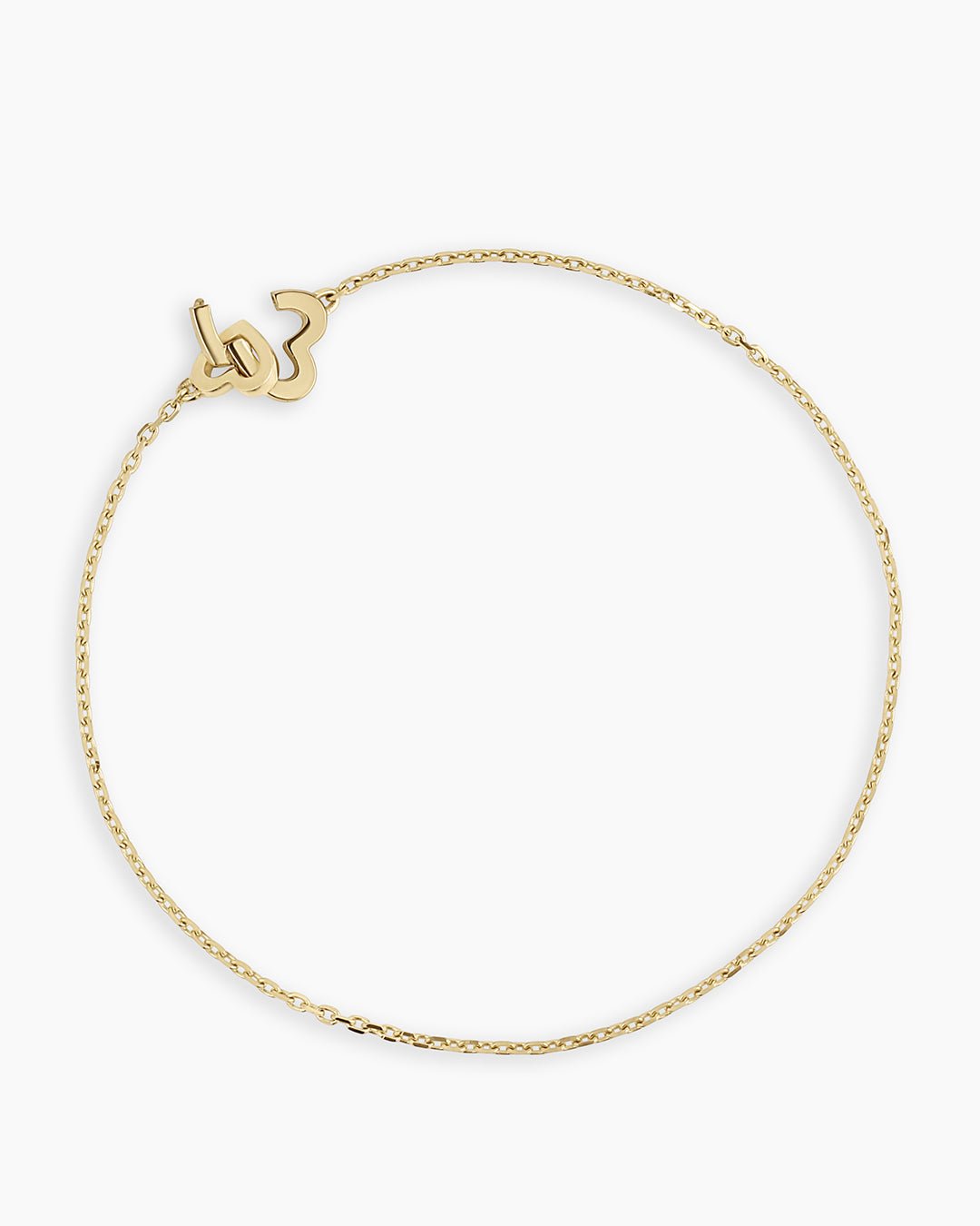 14k Gold Parker Heart Bracelet || option::14k Solid Gold, 6.5 in.