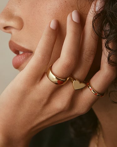 gold plated statement rings