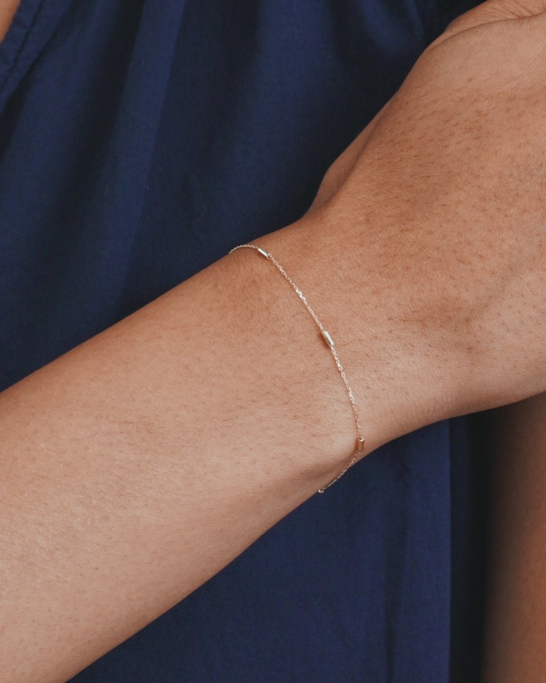 14k Gold Tatum Bracelet || option::14k Solid Gold