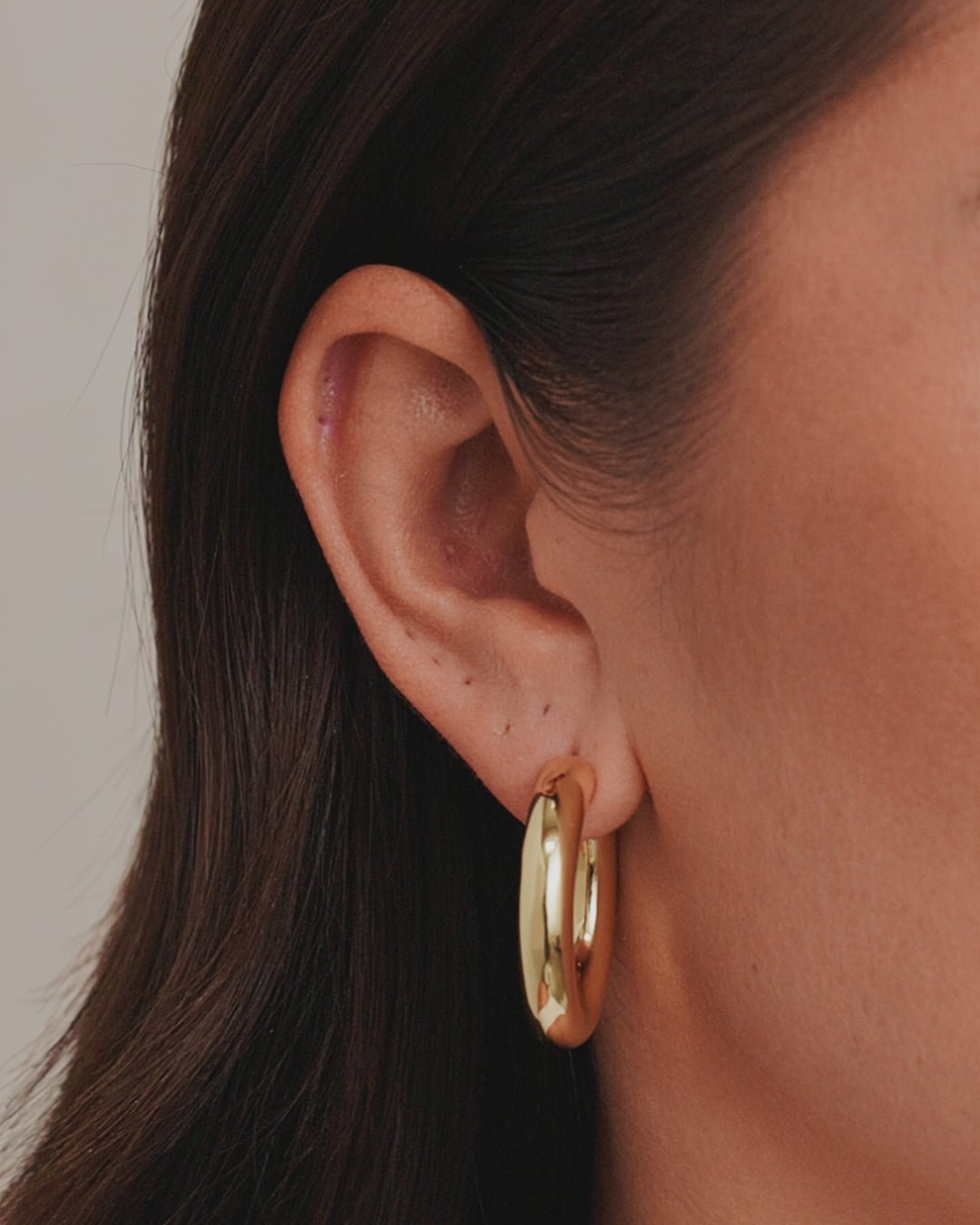 Lou Statement Hoops || option::18k Gold Plated