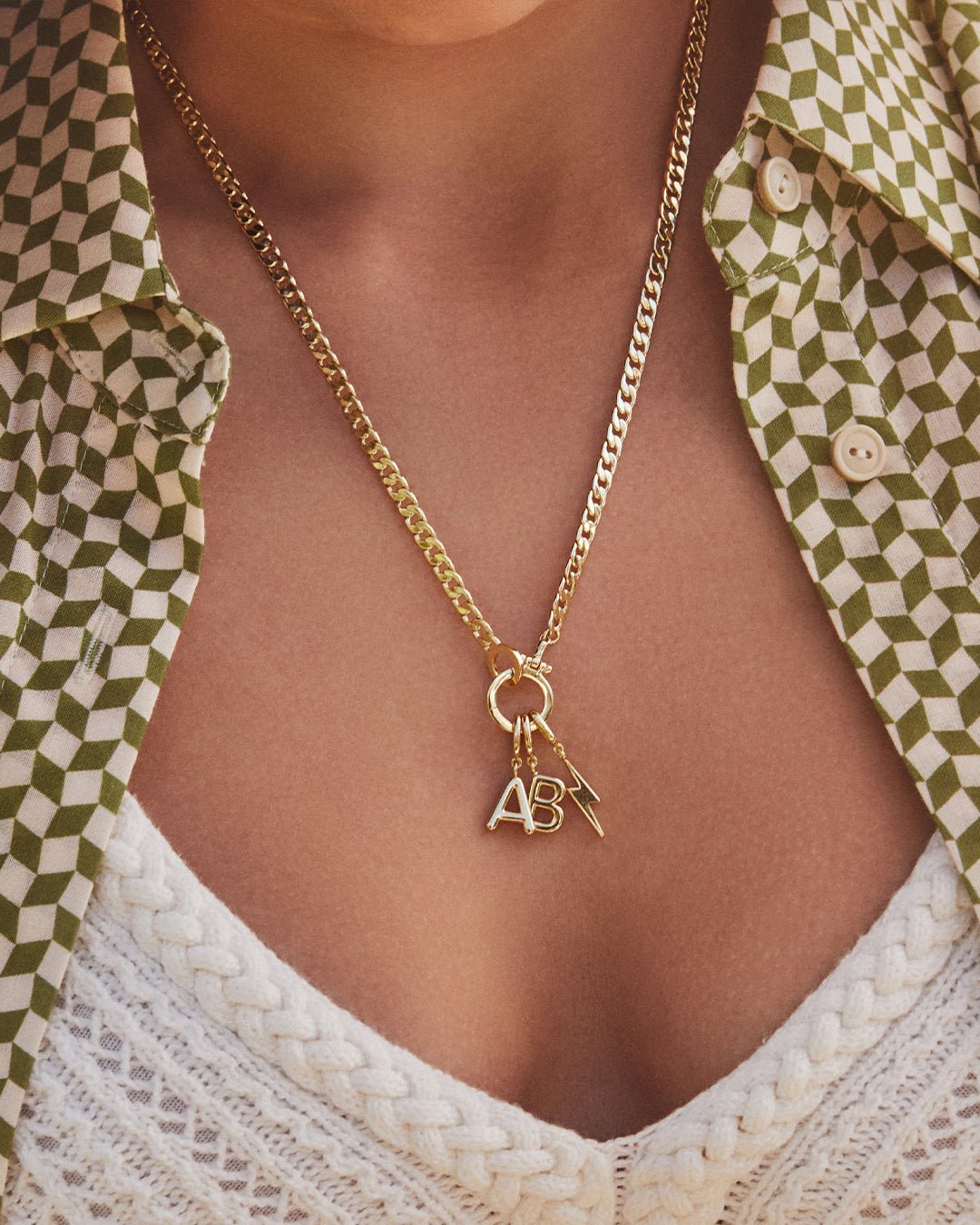 LightningParker Charm || option::18k Gold Plated, Lightning